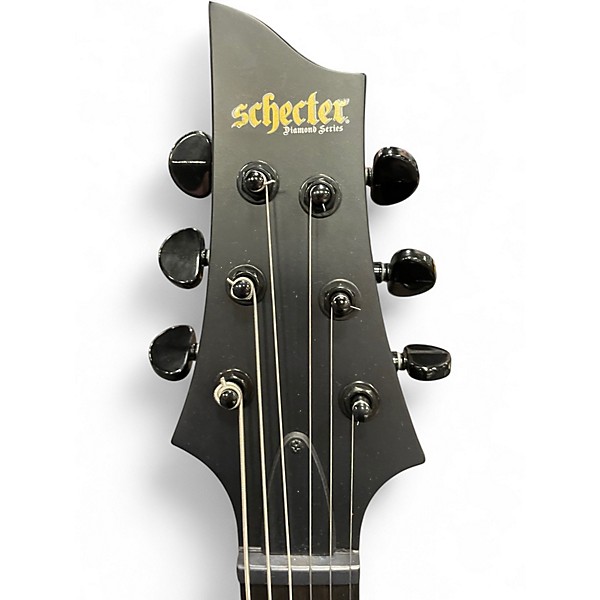 Used Schecter Guitar Research C1 Platinum BLACKOUT BLACK Solid Body Electric Guitar