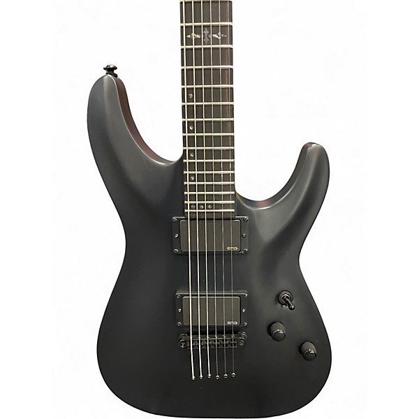 Used Schecter Guitar Research C1 Platinum BLACKOUT BLACK Solid Body Electric Guitar