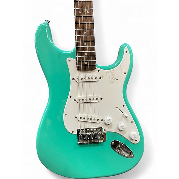 Used Squier Bullet Stratocaster Seafoam Green Solid Body Electric Guitar