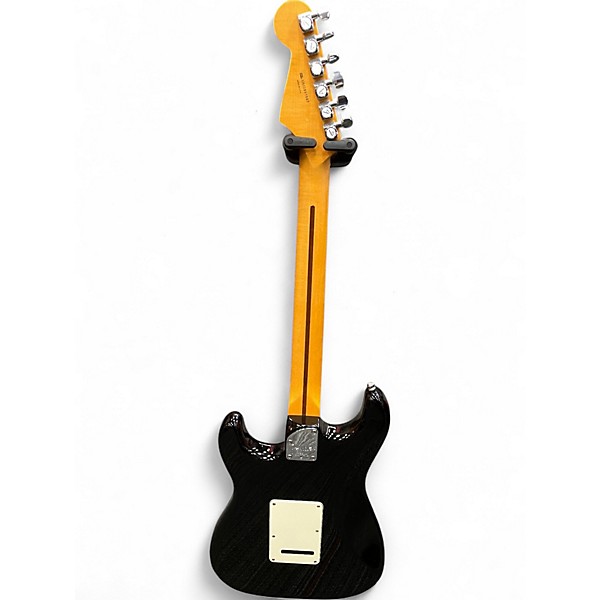 Used Fender American Deluxe Stratocaster V Neck Black Solid Body Electric Guitar