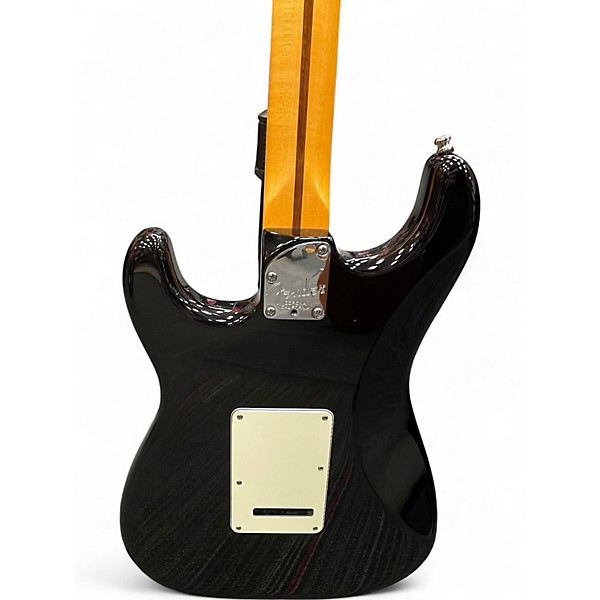 Used Fender American Deluxe Stratocaster V Neck Black Solid Body Electric Guitar