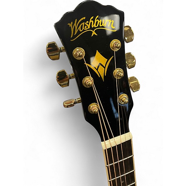 Used Washburn WD100 Black Acoustic Guitar