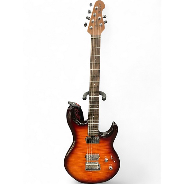 Used Sterling by Music Man LUKE FLAME MAPLE HAZEL BURST Solid Body Electric Guitar
