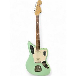 Used 2016 Squier Vintage Modified Jaguar Surf Green Solid Body Electric Guitar