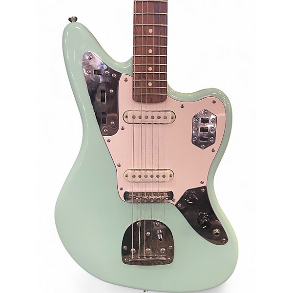 Used 2016 Squier Vintage Modified Jaguar Surf Green Solid Body Electric Guitar