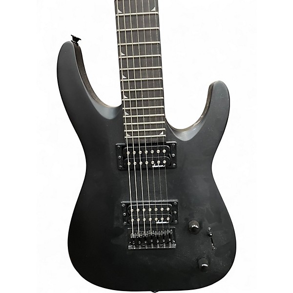 Used Jackson JS22-7 Dinky 7 String Black Solid Body Electric Guitar