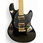 Used Sterling by Music Man Jared Dines Signature Stingray Black and Gold Solid Body Electric Guitar