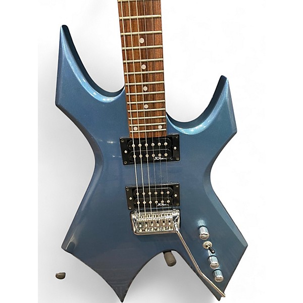 Used B.C. Rich PLATINUM SERIES WARLOCK Ice Blue Metallic Solid Body Electric Guitar