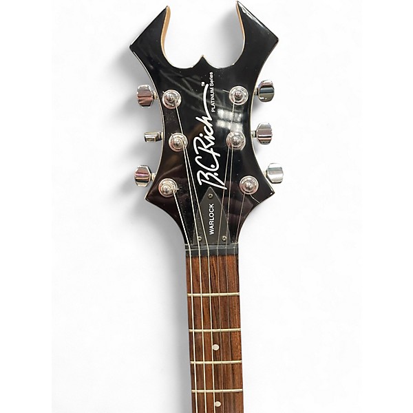 Used B.C. Rich PLATINUM SERIES WARLOCK Ice Blue Metallic Solid Body Electric Guitar
