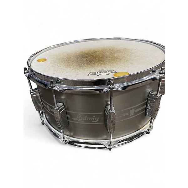 Used Ludwig 7X14 Heirloom Stainless Steel snare Stainless steel Drum