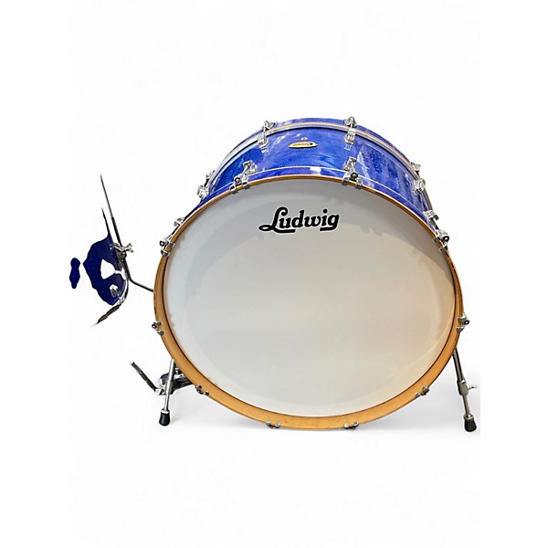 Used Ludwig 4 Piece Centennial Zep Blue Sparkle Drum Kit