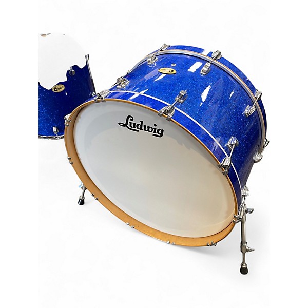 Used Ludwig 4 Piece Centennial Zep Blue Sparkle Drum Kit