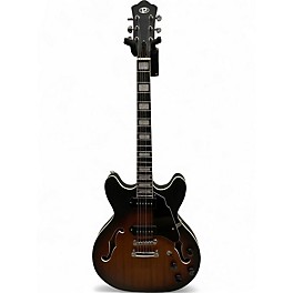 Used Pyle Semi Hollow Body Sunburst Hollow Body Electric Guitar