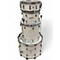 Used Pearl 4 Piece President Series Deluxe 75th Anniversary Pearl White Drum Kit thumbnail
