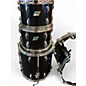 Vintage 1970s Ludwig 4 Piece 3-Ply Maple Black Drum Kit