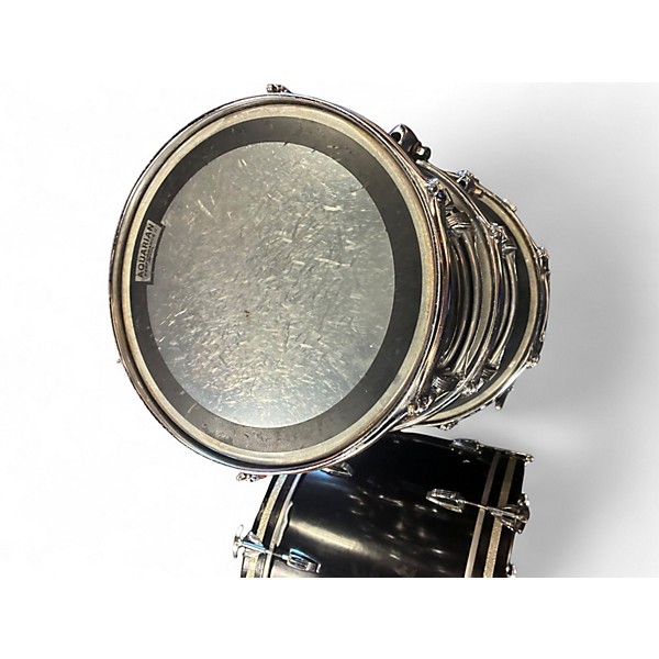Vintage 1970s Ludwig 4 Piece 3-Ply Maple Black Drum Kit