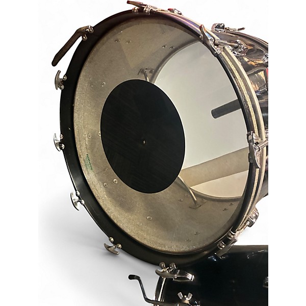 Vintage 1970s Ludwig 4 Piece 3-Ply Maple Black Drum Kit
