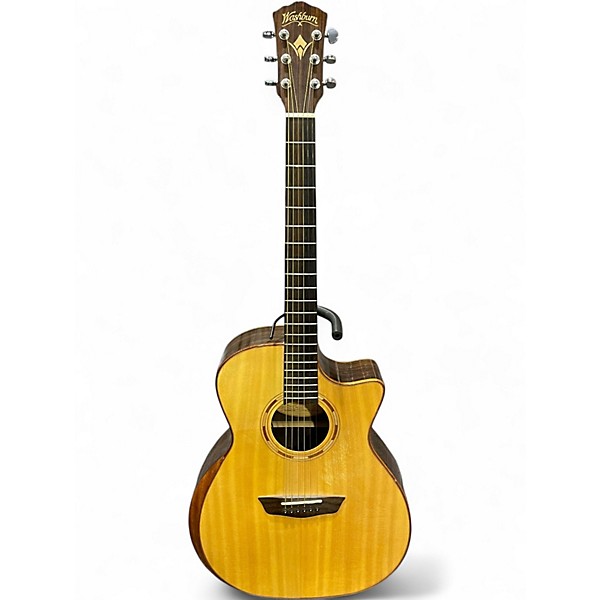 Used Washburn WCG20 Natural Acoustic Electric Guitar