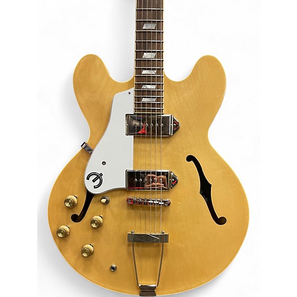 Used Epiphone Casino Left Handed Natural Hollow Body Electric Guitar