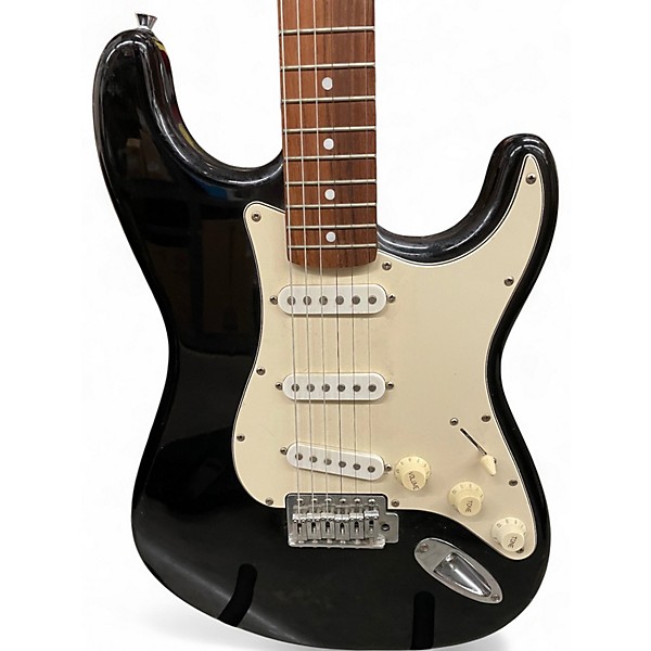 Used Squier Standard Stratocaster Black Solid Body Electric Guitar