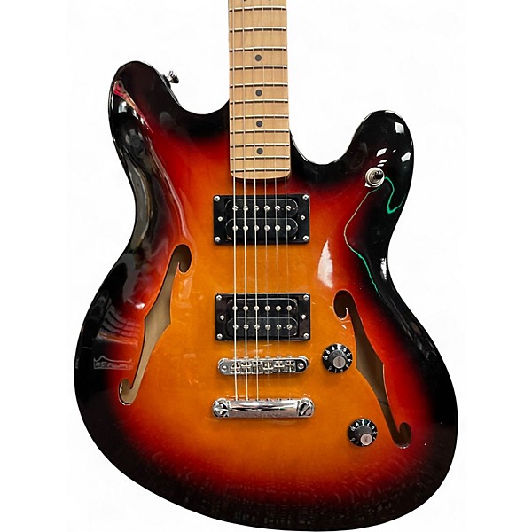 Used Squier Affinity Series Starcaster 3 Tone Sunburst Hollow Body Electric Guitar