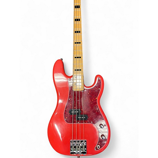 Used Squier Classic Vibe 1970S Precision Bass Fiesta Red Electric Bass Guitar