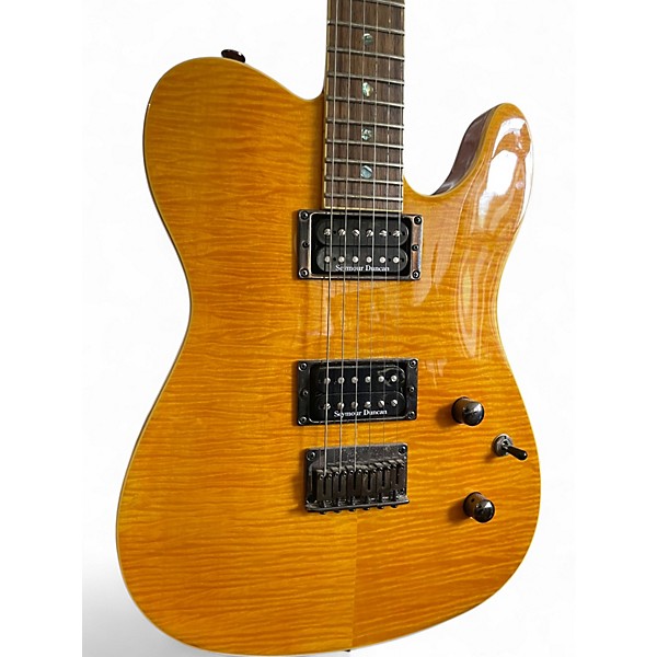 Used Fender Special Edition Custom Telecaster FMT HH Amber Solid Body Electric Guitar
