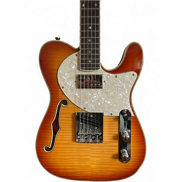 Used Berger Bakersfield deluxe Iced Tea Hollow Body Electric Guitar