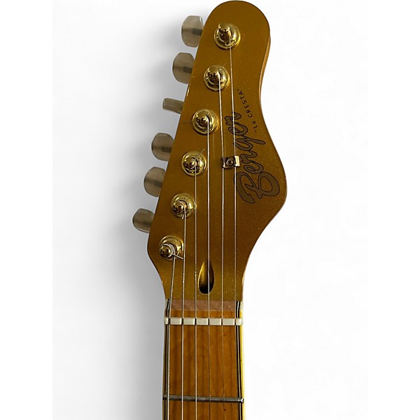 Used Berger La Cresta Deluxe Metallic Gold Hollow Body Electric Guitar