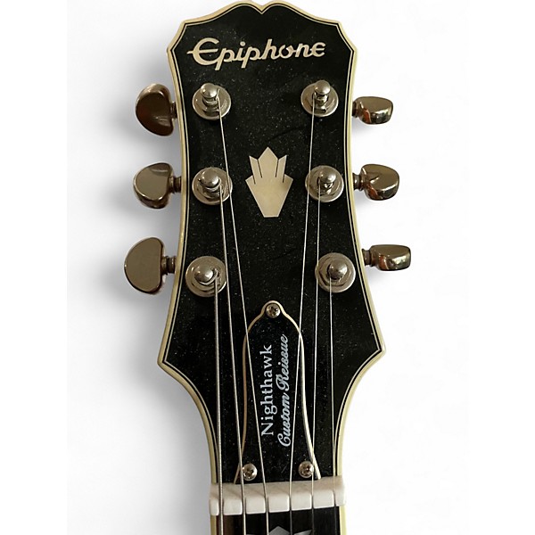 Used 2012 Epiphone Nighthawk Custom Reissue Amber Solid Body Electric Guitar