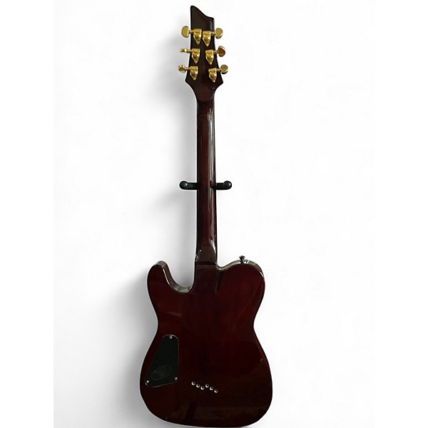 Used Schecter Guitar Research Diamond Series PT Quilted Trans Red Solid Body Electric Guitar