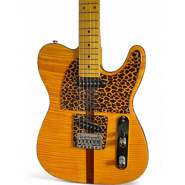 Used Hohner Madcat Trans Amber Solid Body Electric Guitar