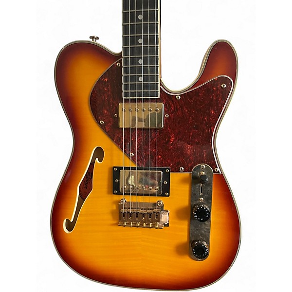 Used Berger Bakersfield Session Pro 2 Tone Sunburst Hollow Body Electric Guitar