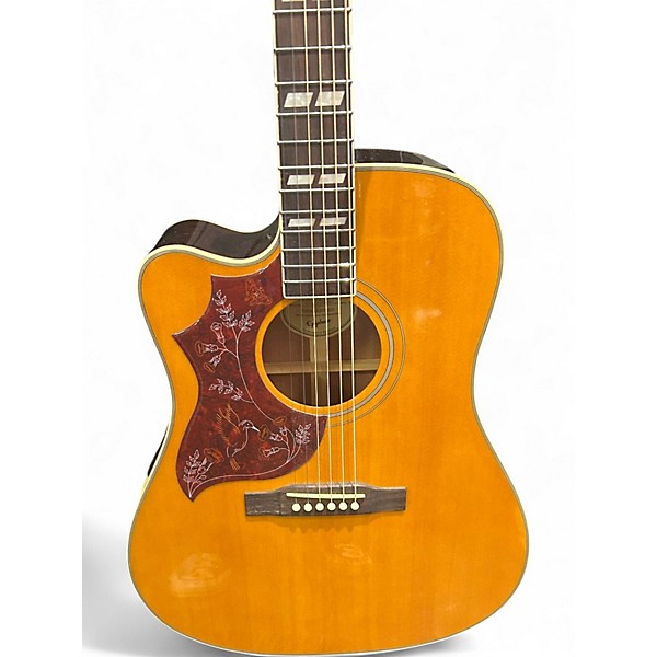 Used Epiphone Hummingbird Studio EC LH Antique Natural Acoustic Electric Guitar