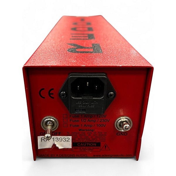 Used A Designs REDDI Tube Direct Box Microphone Preamp