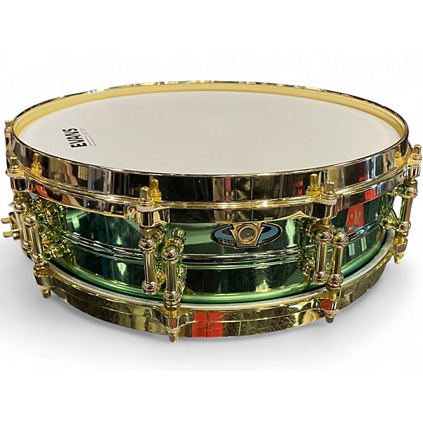 Used Ludwig 4X14 Carl Palmer Snare Metallic Green Drum