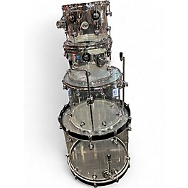Used DW 4 Piece Design Series Acrylic CLEAR Drum Kit