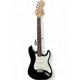 Used Squier Standard Stratocaster black Solid Body Electric Guitar