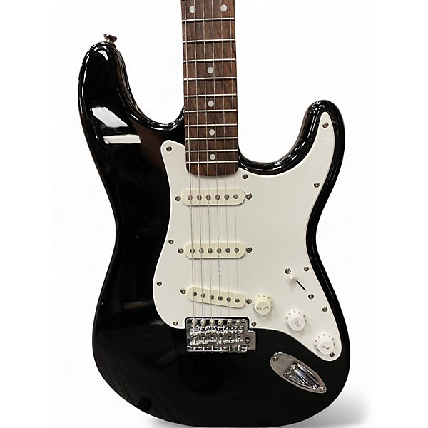 Used Squier Standard Stratocaster black Solid Body Electric Guitar