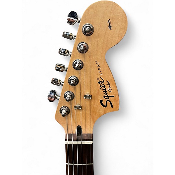 Used Squier Standard Stratocaster black Solid Body Electric Guitar
