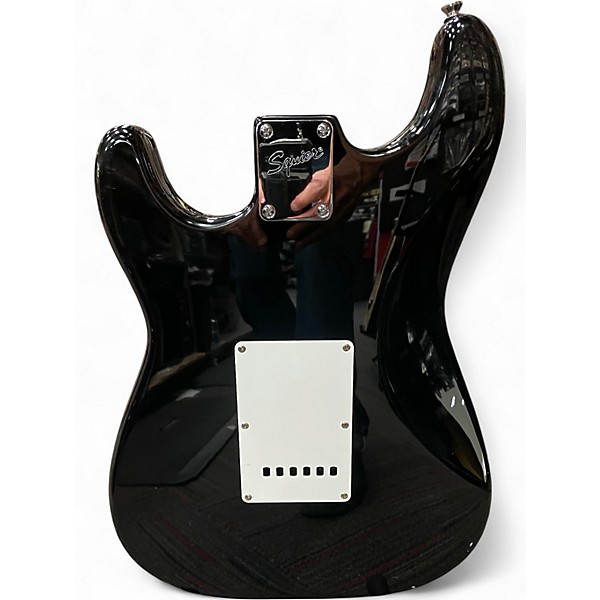 Used Squier Standard Stratocaster black Solid Body Electric Guitar