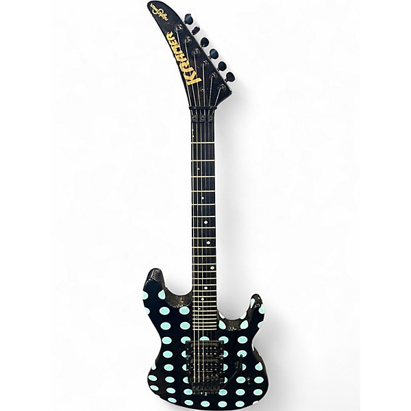 Used Kramer NIGHTSWAN BLUE POLKA DOT Solid Body Electric Guitar