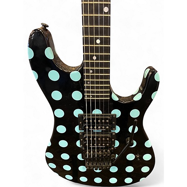 Used Kramer NIGHTSWAN BLUE POLKA DOT Solid Body Electric Guitar
