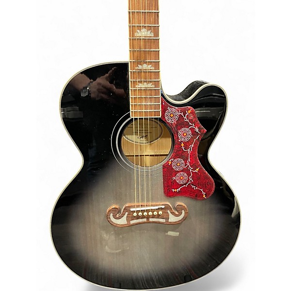 Used Epiphone J-200EC EBONY BURST Acoustic Guitar