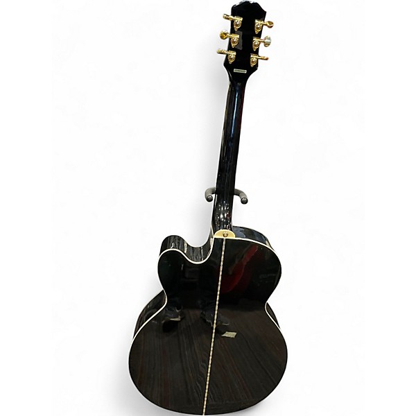 Used Epiphone J-200EC EBONY BURST Acoustic Guitar