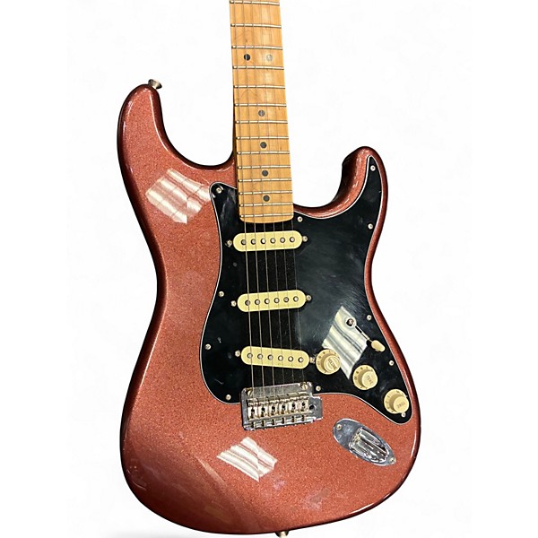 Used Fender Deluxe Roadhouse Stratocaster SPARKLE BROWN Solid Body Electric Guitar