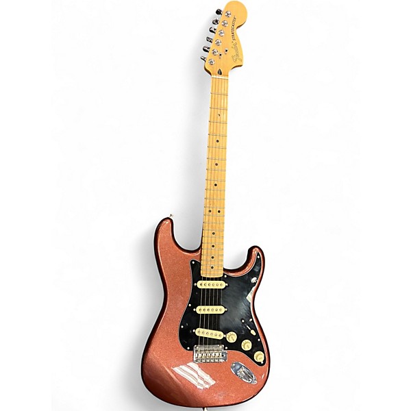 Used Fender Deluxe Roadhouse Stratocaster SPARKLE BROWN Solid Body Electric Guitar