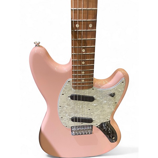 Used Fender Mustang Pink Solid Body Electric Guitar
