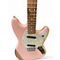 Used Fender Mustang Pink Solid Body Electric Guitar