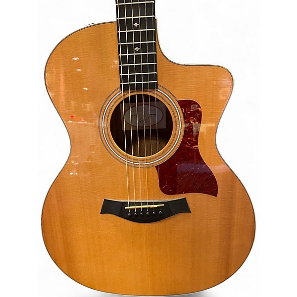 Used Taylor 214CE Deluxe Natural Acoustic Electric Guitar